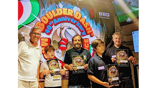 Lukas Schimm (far right) qualified for the BOULDER DASH Championship at gamescom in Rome on 24 July.