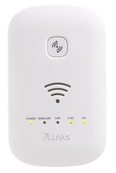 7links Dualband-WLAN-Repeater, Access Point &amp; Router, 1.200 Mbit/s, WPS-Taste