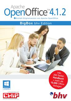 Apache OpenOffice 4.1.2 BigBox mit tausenden Vorlagen und dickem Handbuch