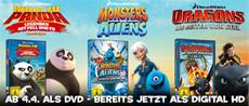 Familienzuwachs in Serie: Dragons, Kung Fu Pandas, sowie Monsters &amp; Aliens